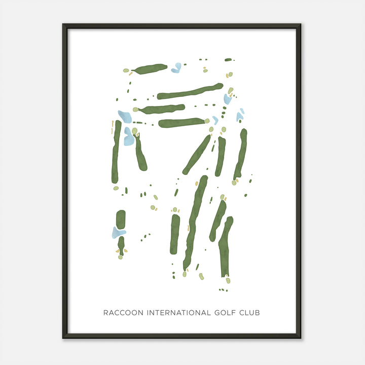 Print of Raccoon International Golf Club Modern Map