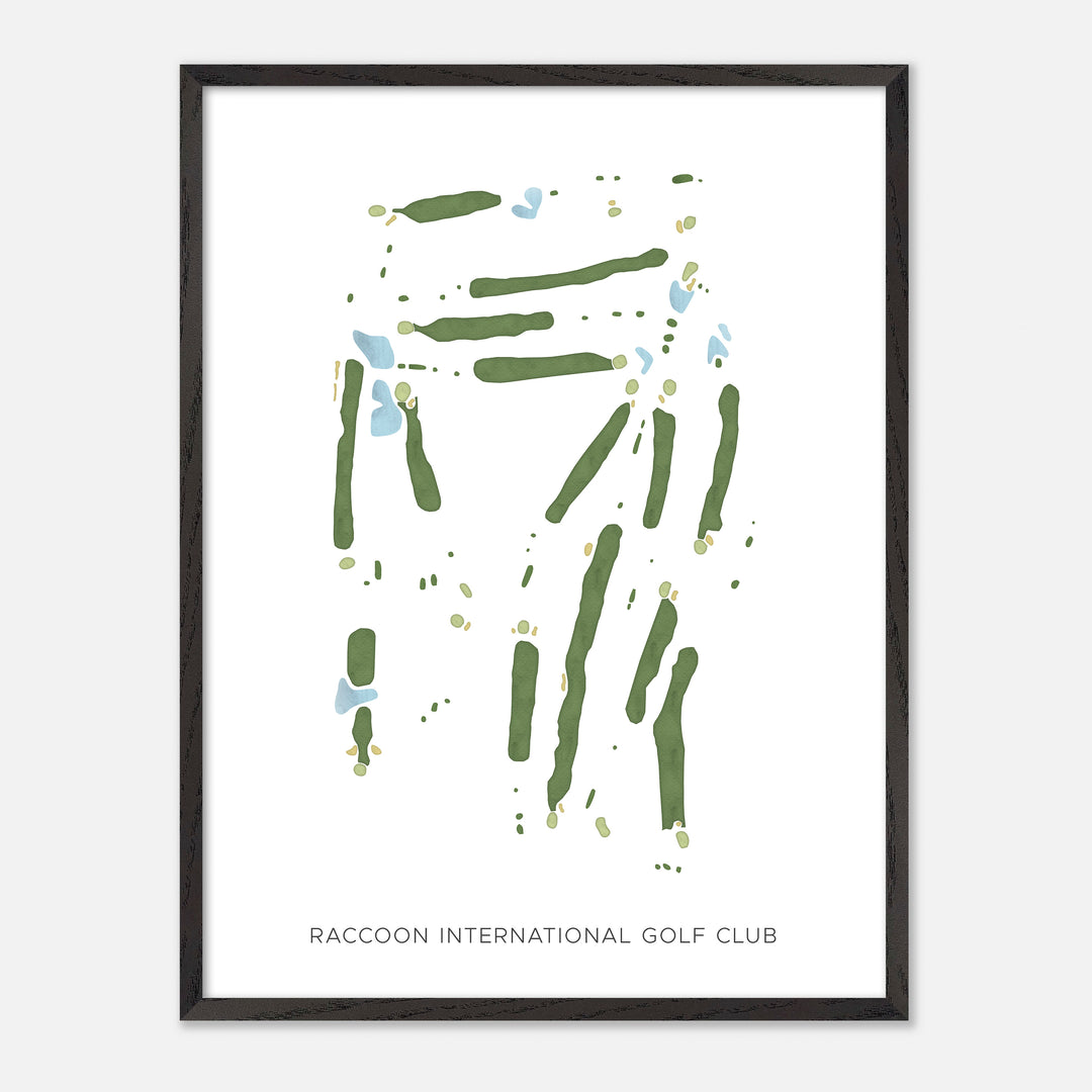Print of Raccoon International Golf Club Modern Map