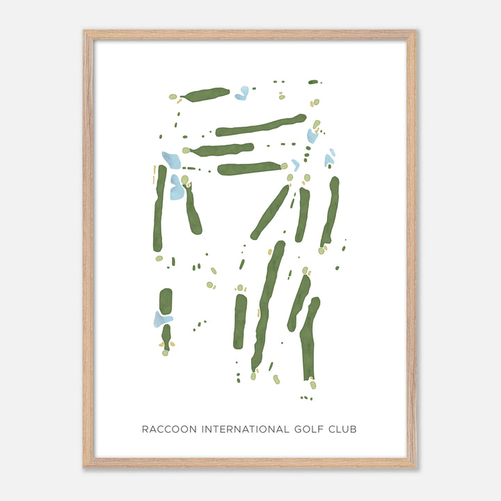 Print of Raccoon International Golf Club Modern Map