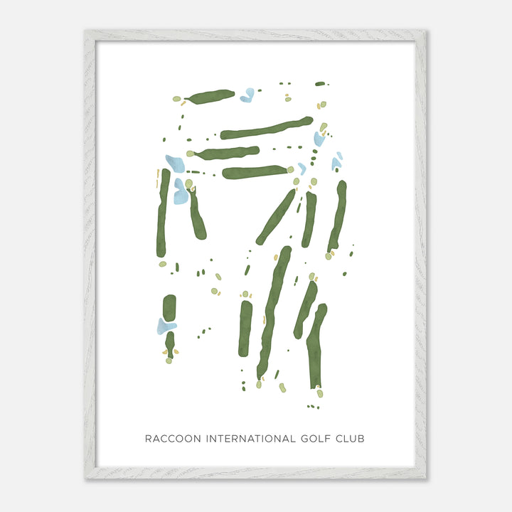 Print of Raccoon International Golf Club Modern Map