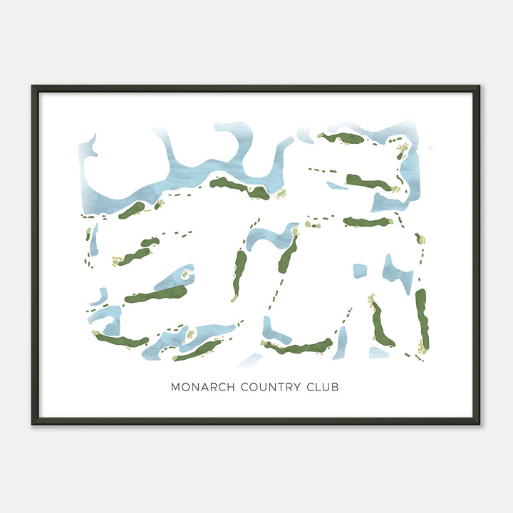 Print of Monarch Country Club Modern Map