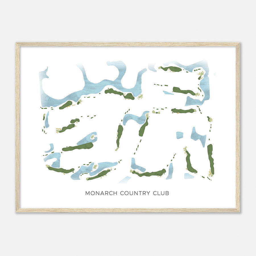 Print of Monarch Country Club Modern Map