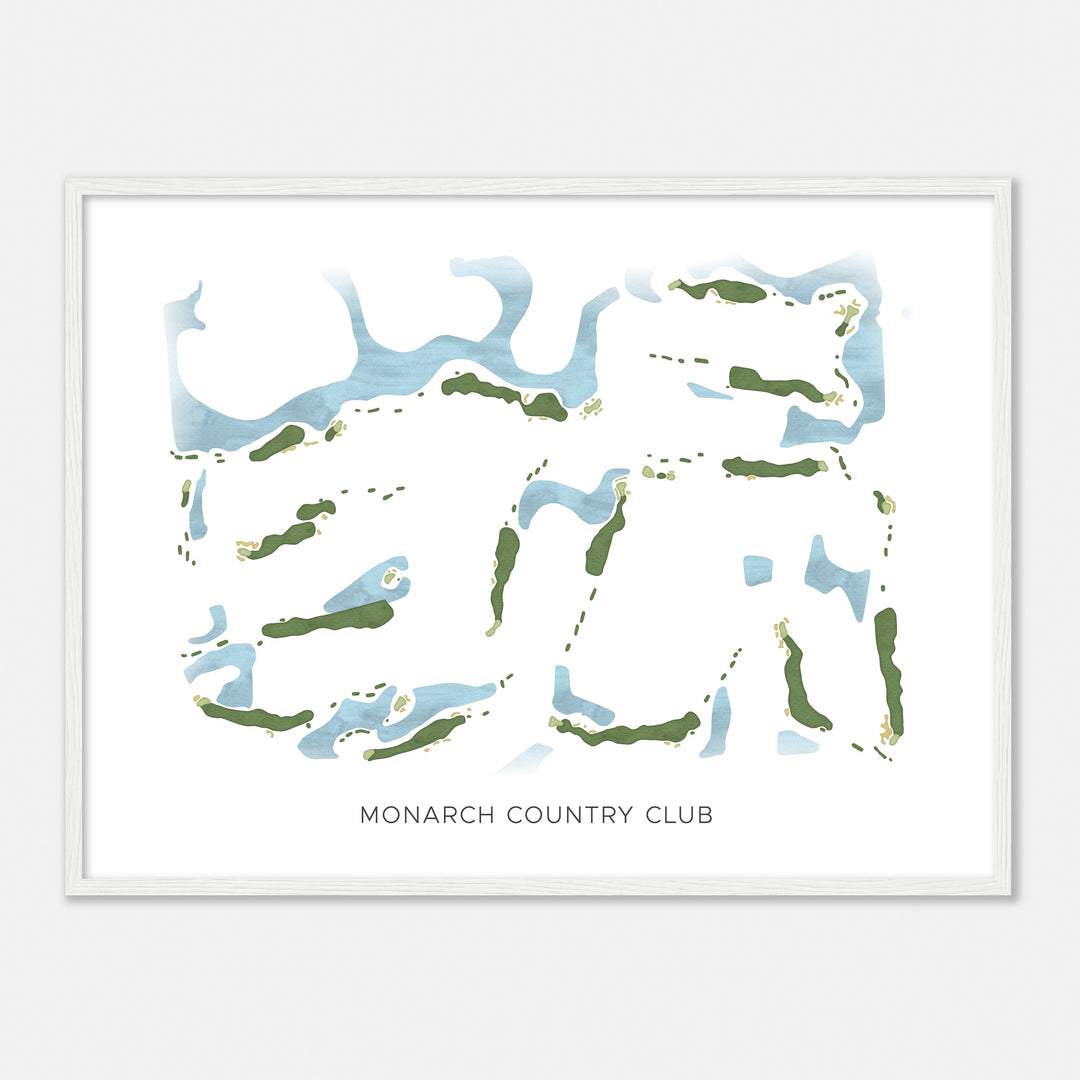 Print of Monarch Country Club Modern Map