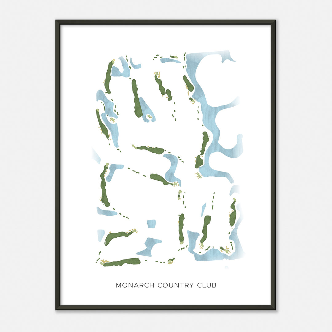 Print of Monarch Country Club Modern Map