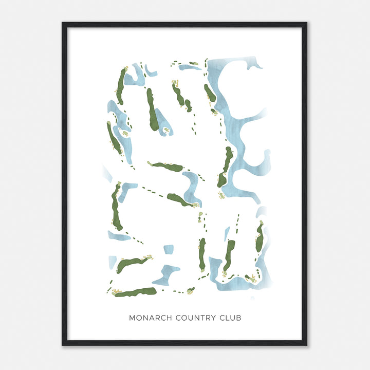 Print of Monarch Country Club Modern Map