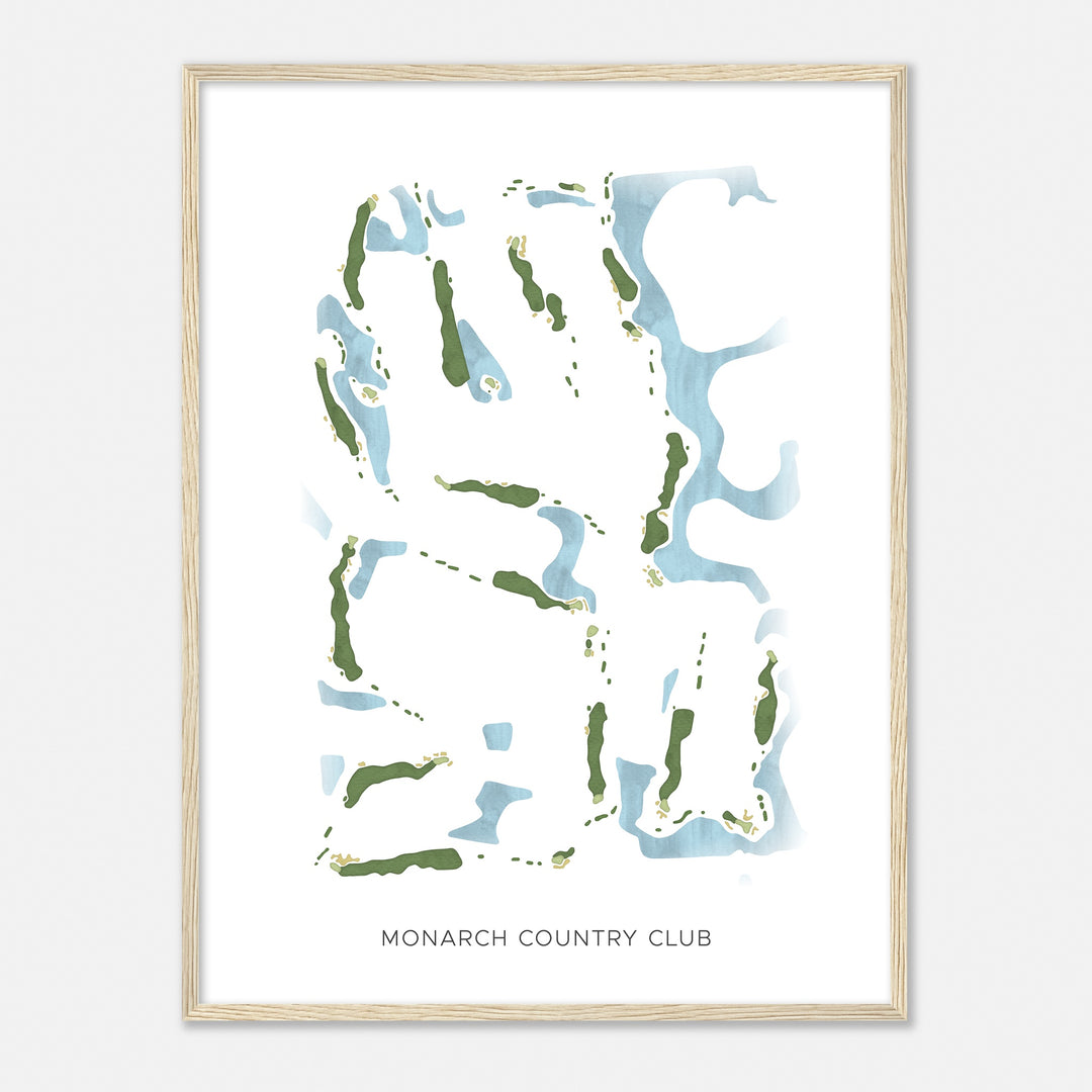 Print of Monarch Country Club Modern Map