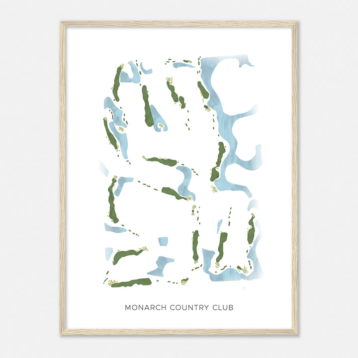 Print of Monarch Country Club Modern Map