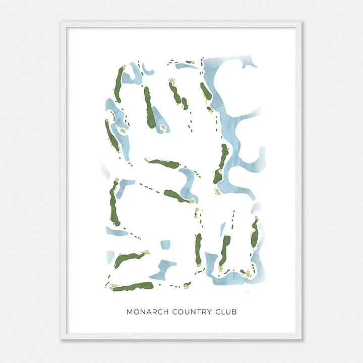 Print of Monarch Country Club Modern Map