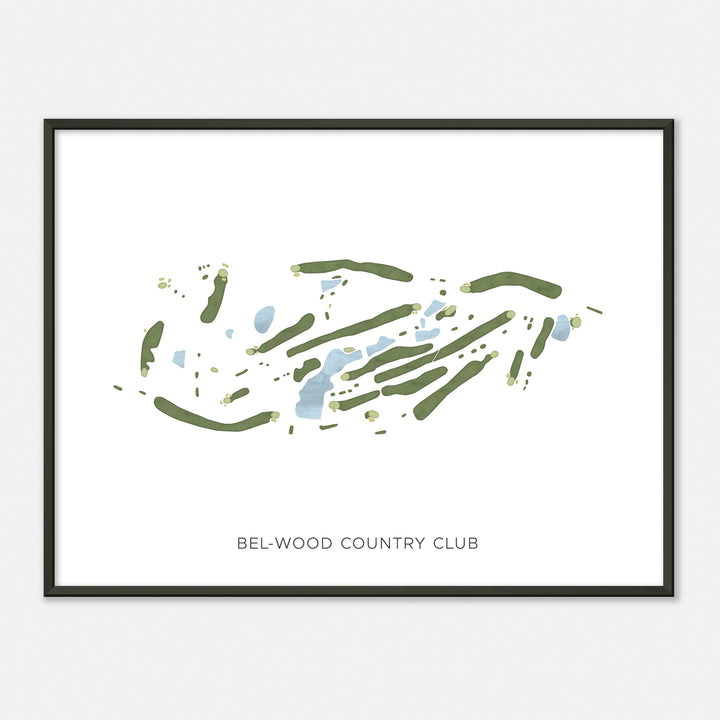 Print of Bel-Wood Country Club Modern Map