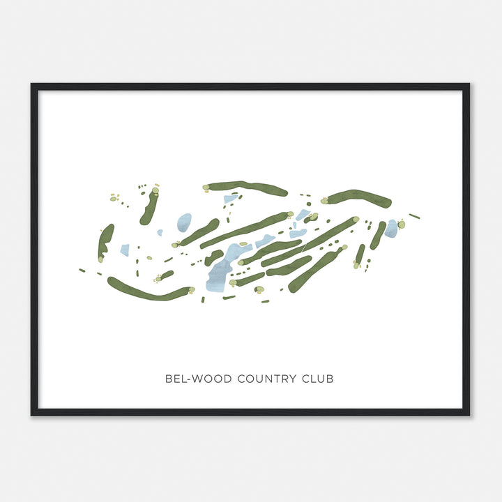 Print of Bel-Wood Country Club Modern Map