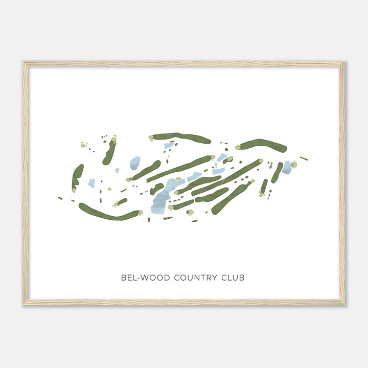 Print of Bel-Wood Country Club Modern Map