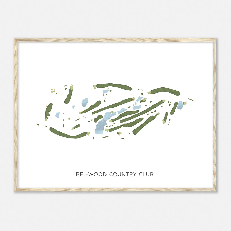 Print of Bel-Wood Country Club Modern Map
