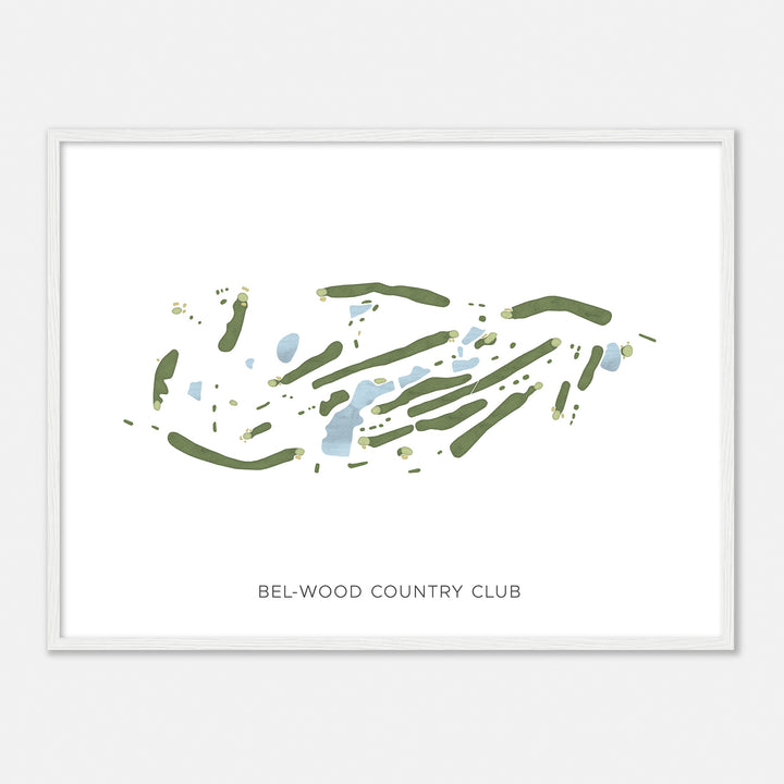 Print of Bel-Wood Country Club Modern Map