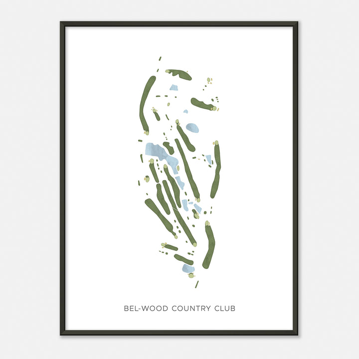 Print of Bel-Wood Country Club Modern Map