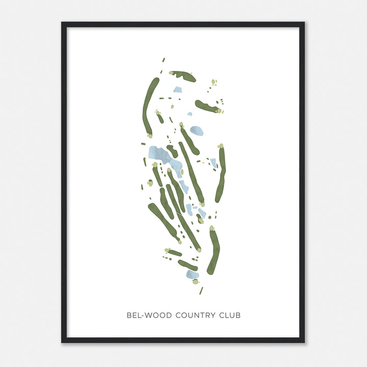 Print of Bel-Wood Country Club Modern Map