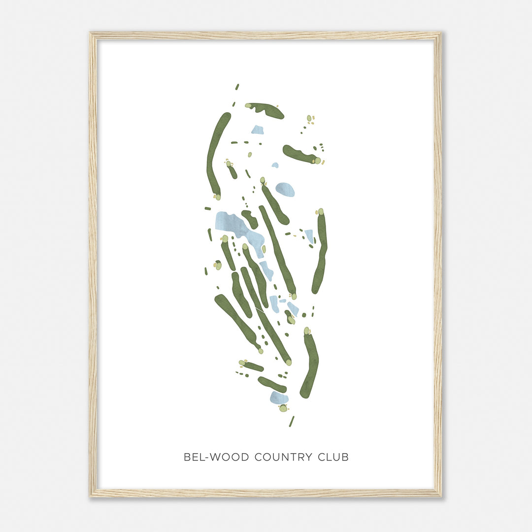 Print of Bel-Wood Country Club Modern Map