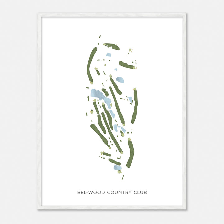 Print of Bel-Wood Country Club Modern Map