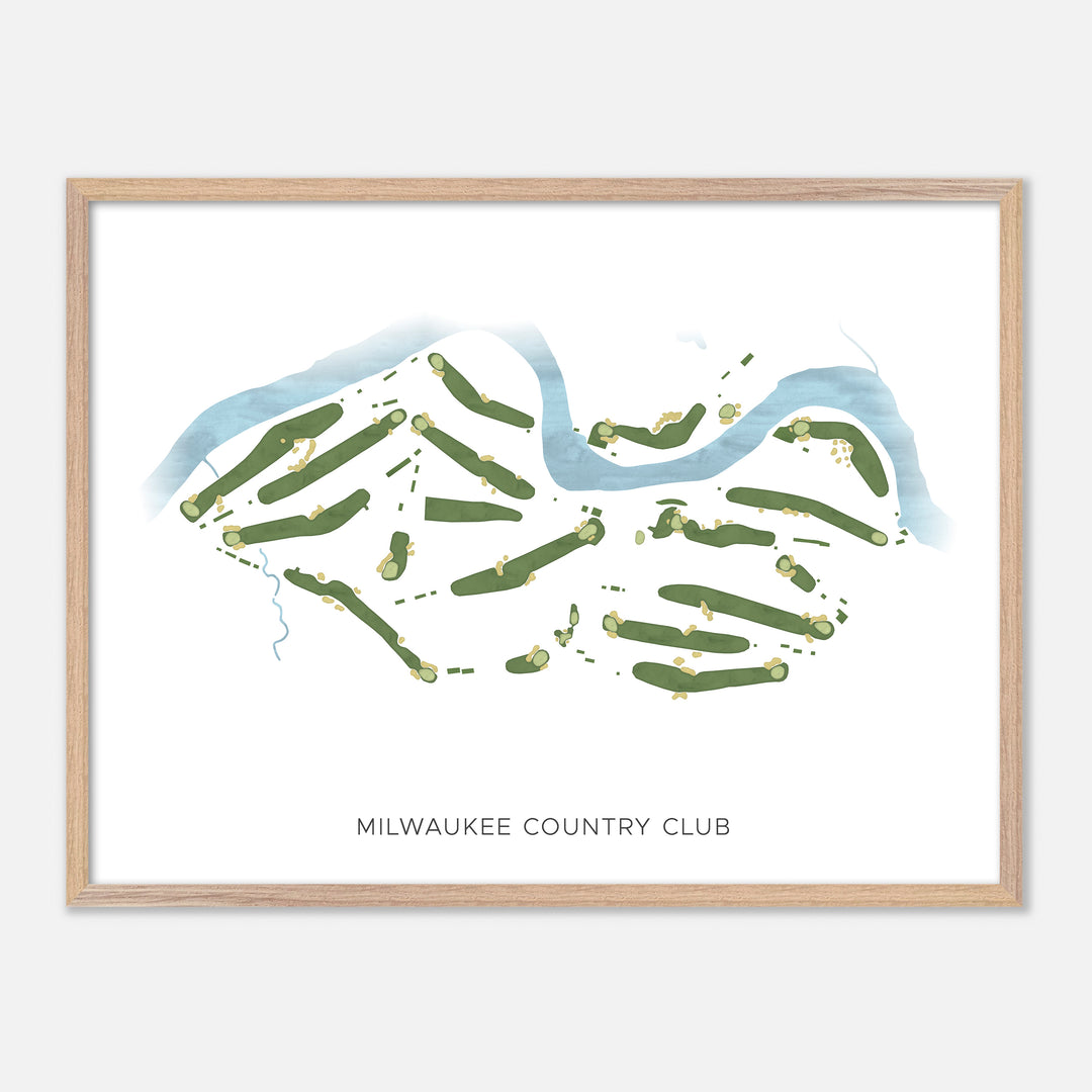 Print of Milwaukee Country Club Modern Map