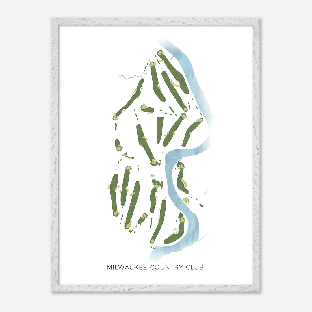 Print of Milwaukee Country Club Modern Map