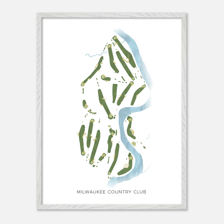 Print of Milwaukee Country Club Modern Map