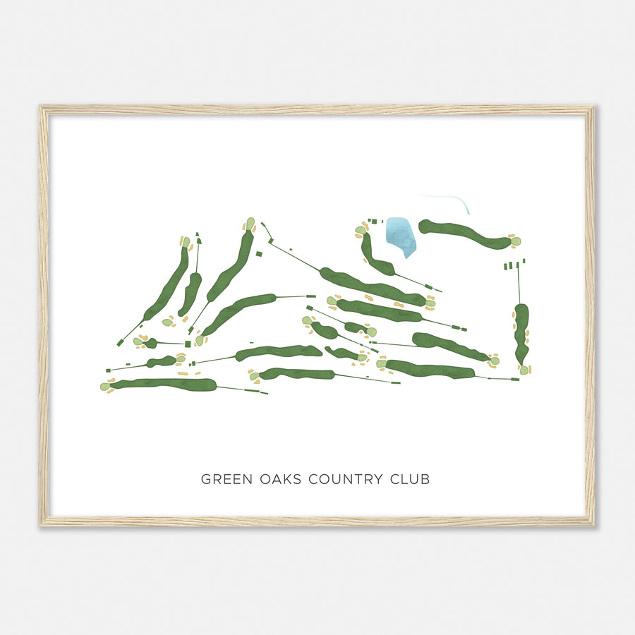 Print of Green Oaks Country Club Modern Map