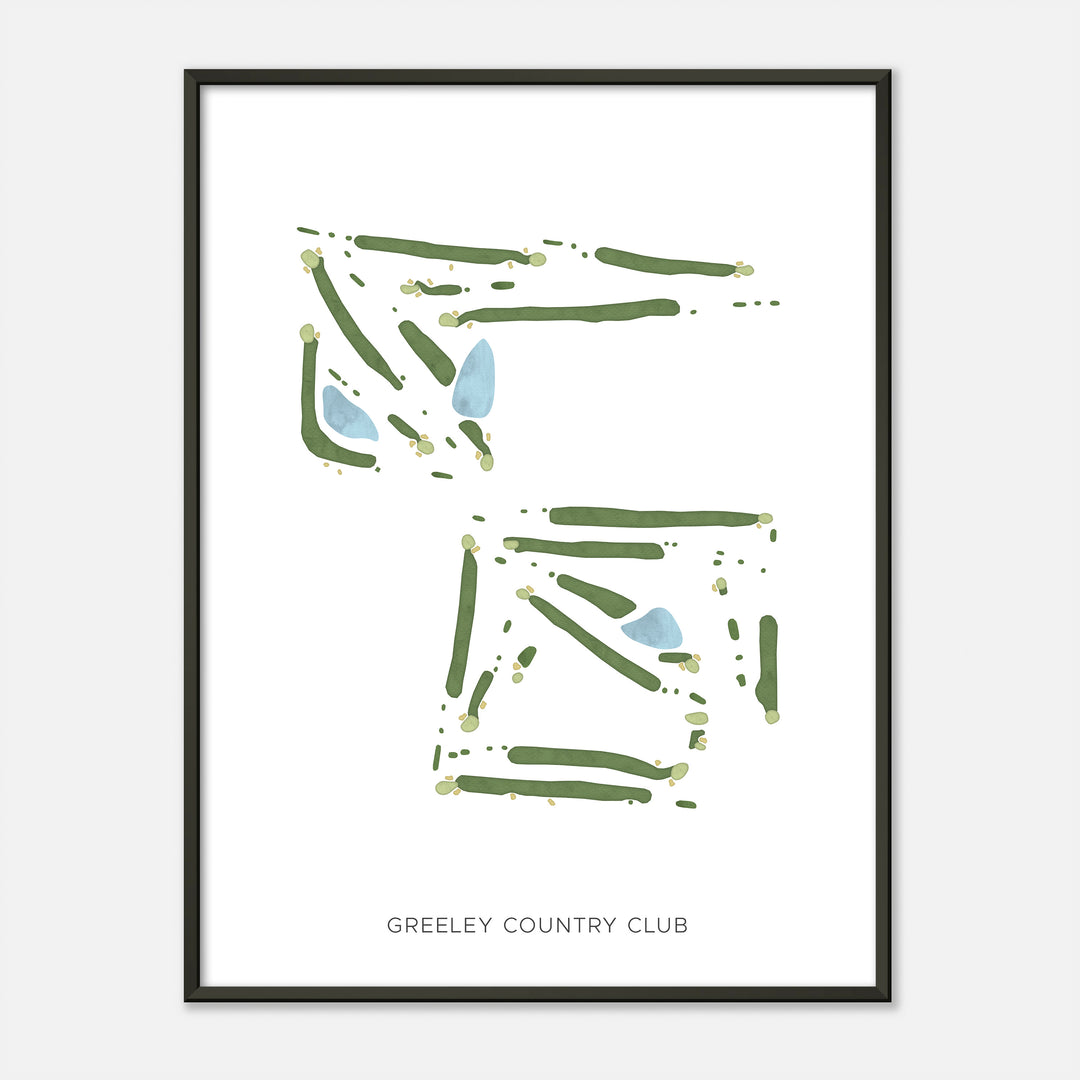Print of Greeley Country Club Modern Map