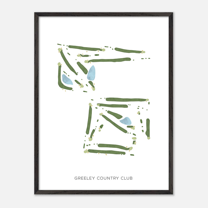 Print of Greeley Country Club Modern Map