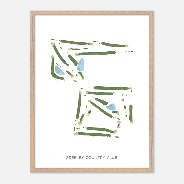 Print of Greeley Country Club Modern Map