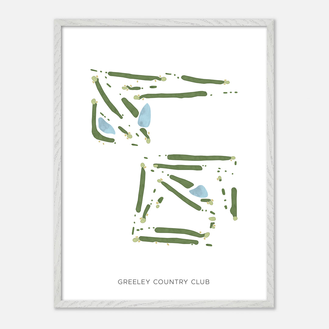 Print of Greeley Country Club Modern Map