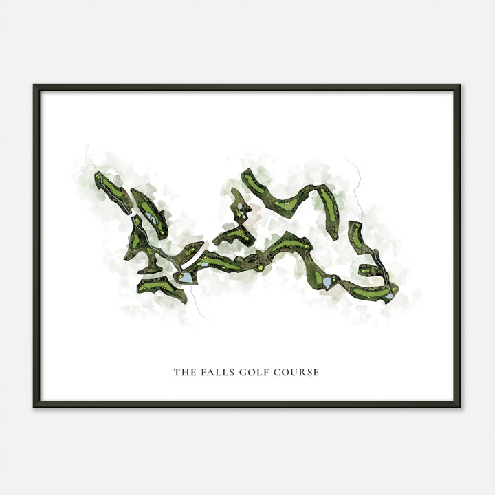 Print of The Falls Golf Course Classic Map