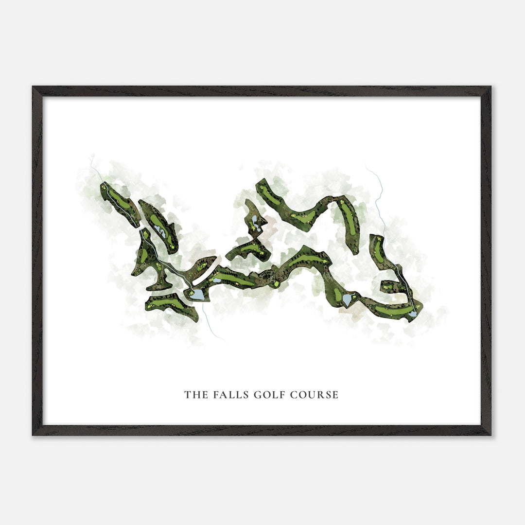 Print of The Falls Golf Course Classic Map