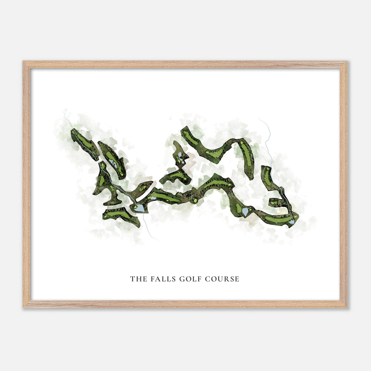 Print of The Falls Golf Course Classic Map