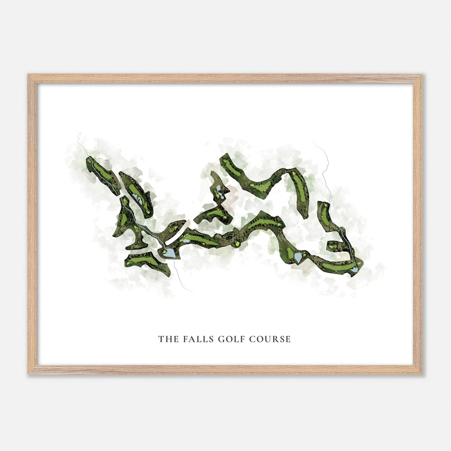 Print of The Falls Golf Course Classic Map
