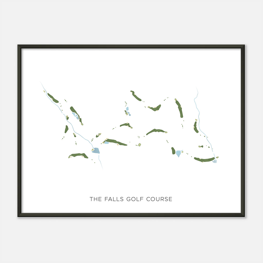 Print of The Falls Golf Course Modern Map