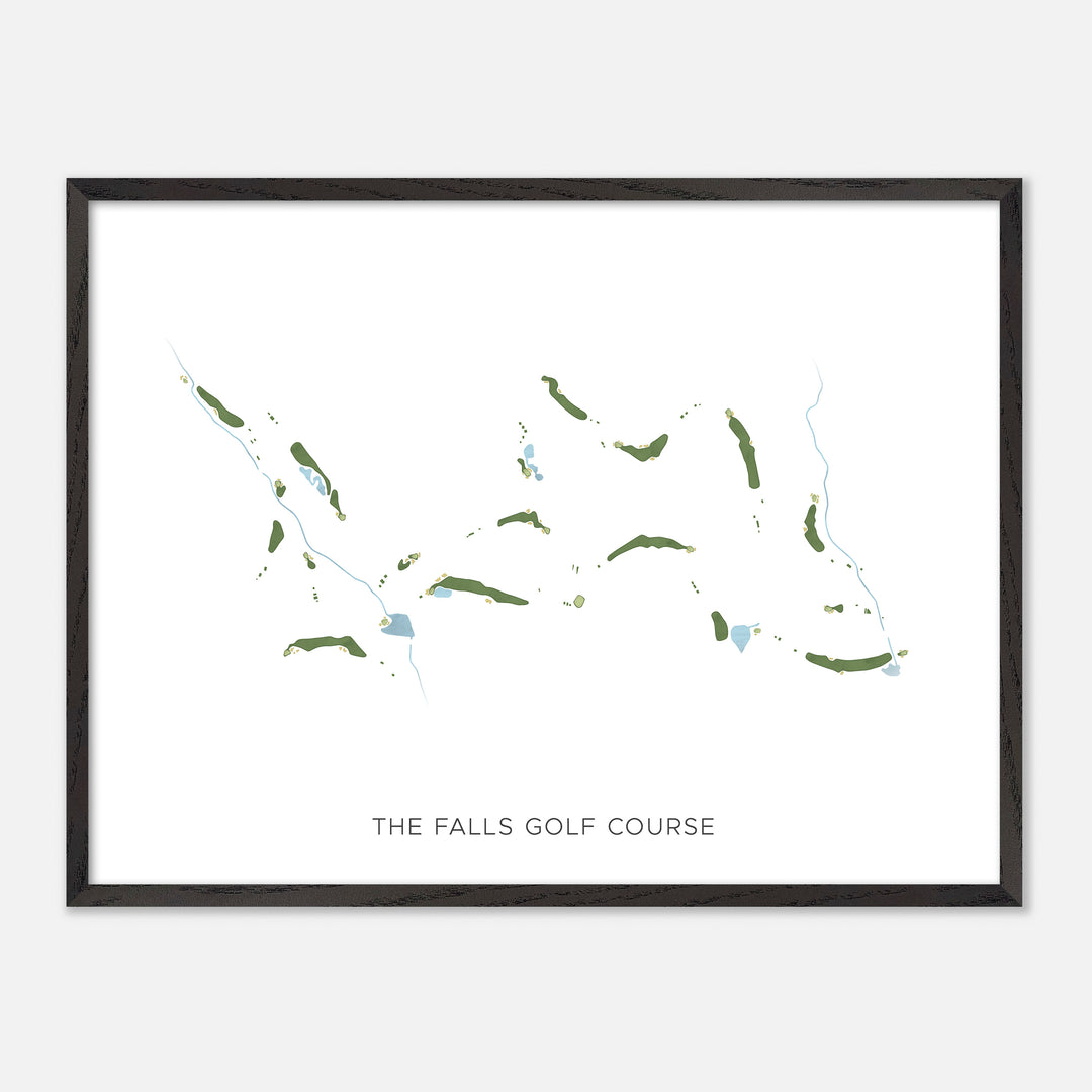 Print of The Falls Golf Course Modern Map