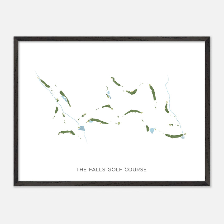 Print of The Falls Golf Course Modern Map