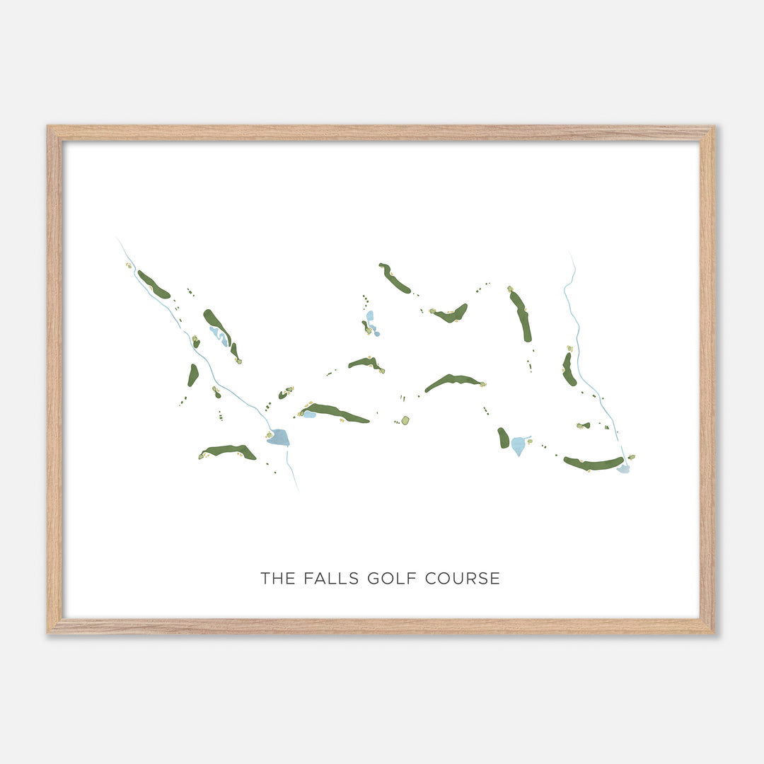 Print of The Falls Golf Course Modern Map