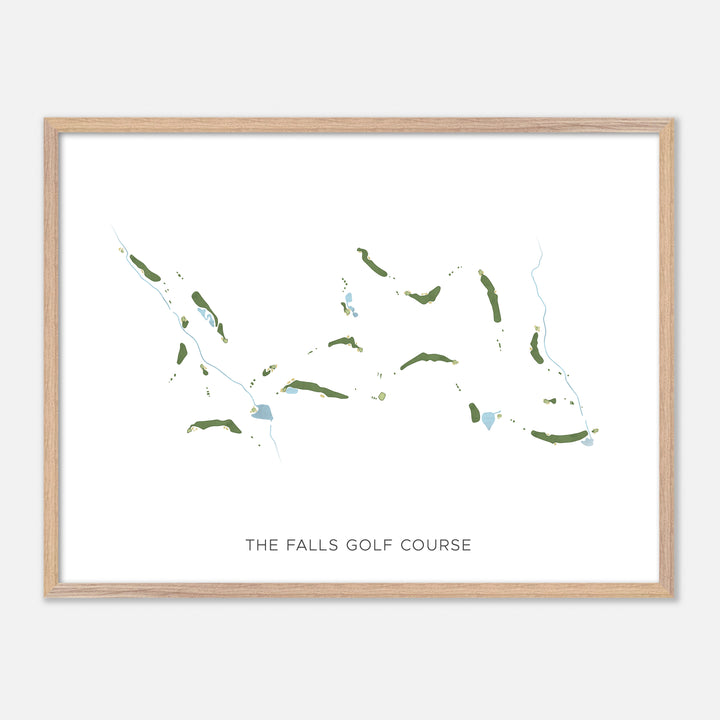 Print of The Falls Golf Course Modern Map