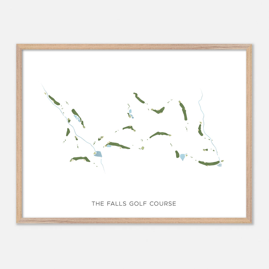 Print of The Falls Golf Course Modern Map