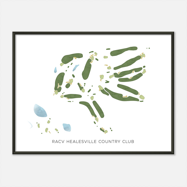Print of Racv Healesville Country Club Modern Map