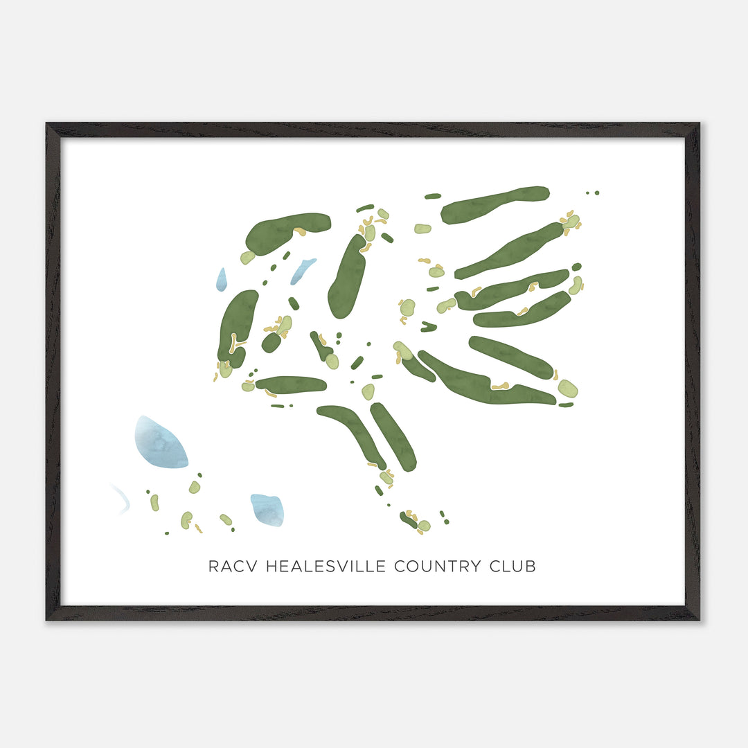 Print of Racv Healesville Country Club Modern Map