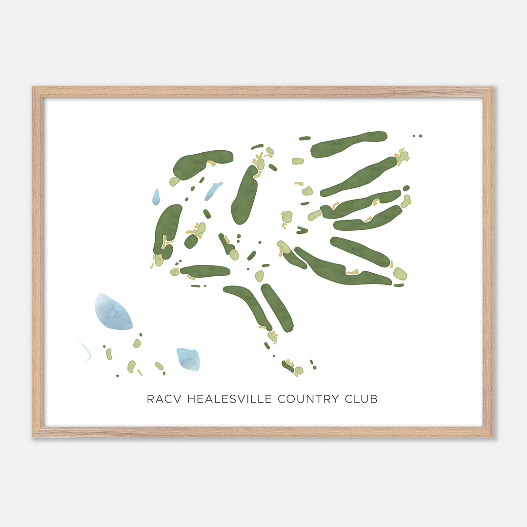 Print of Racv Healesville Country Club Modern Map