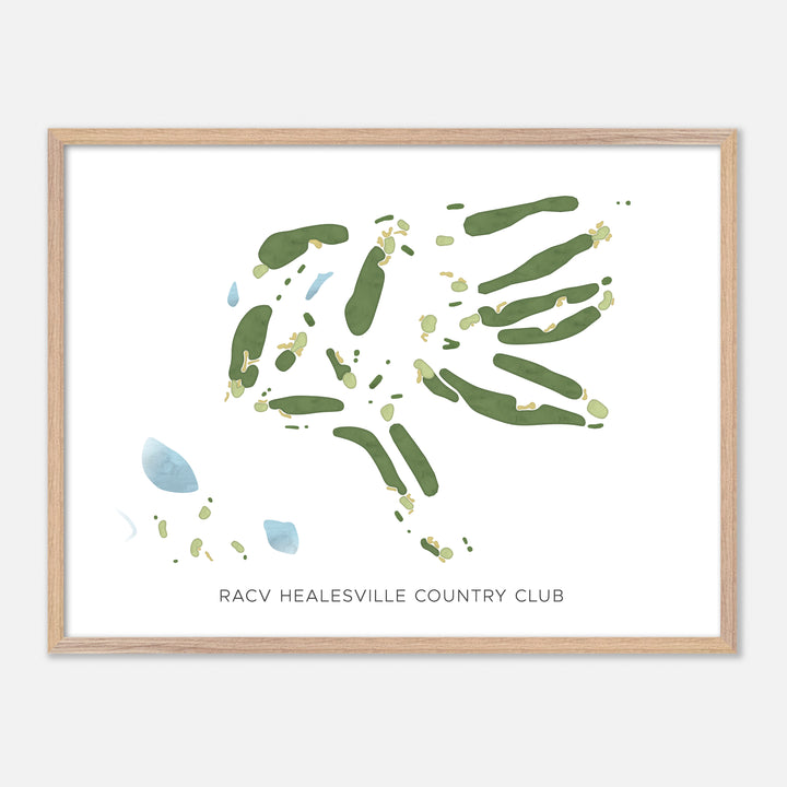 Print of Racv Healesville Country Club Modern Map