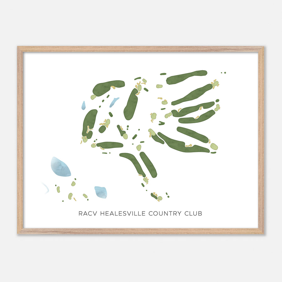 Print of Racv Healesville Country Club Modern Map