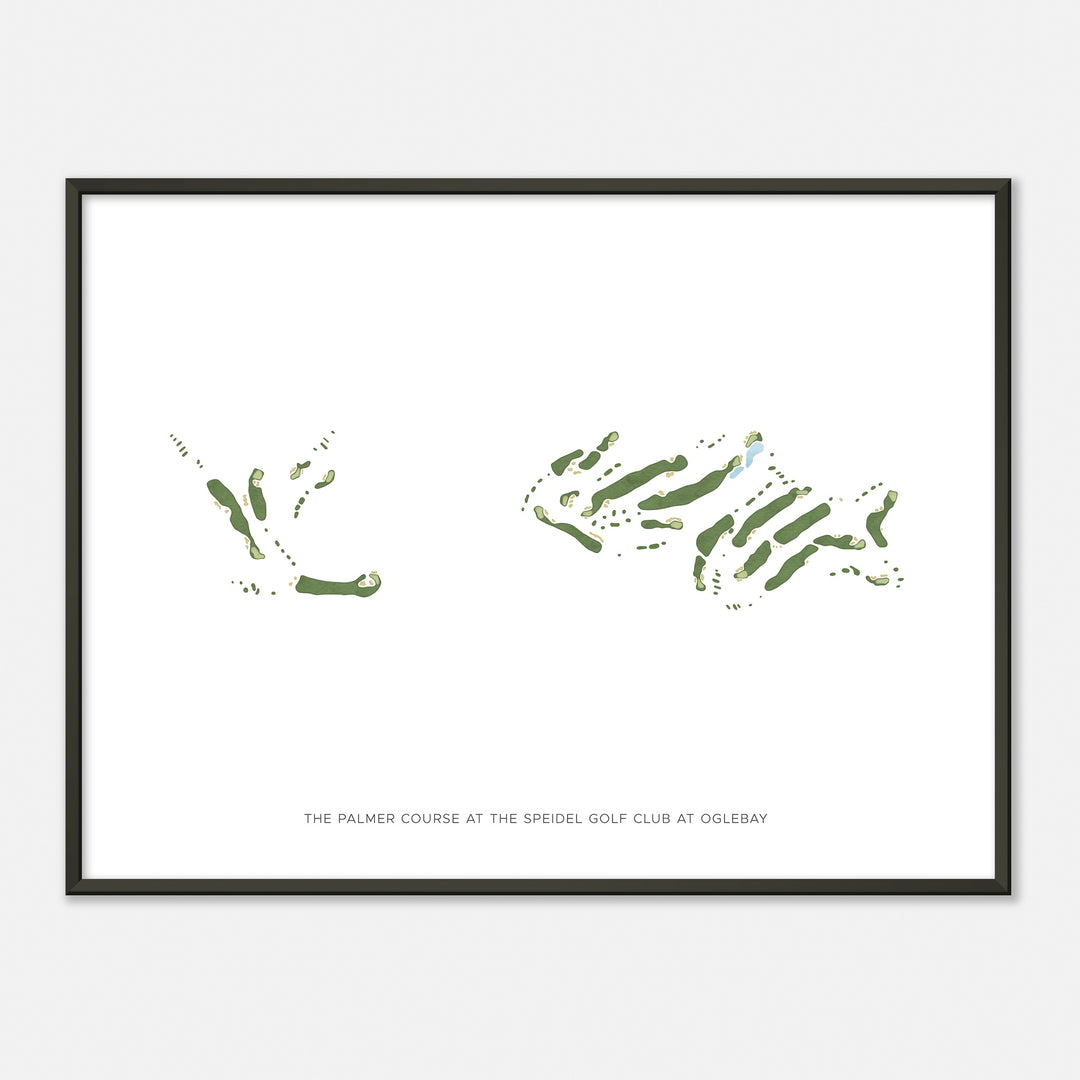 Print of The Palmer Course At The Speidel Golf Club At Oglebay Modern Map