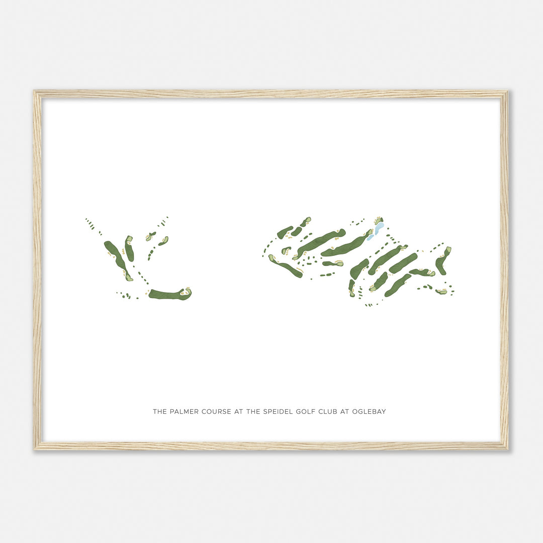 Print of The Palmer Course At The Speidel Golf Club At Oglebay Modern Map