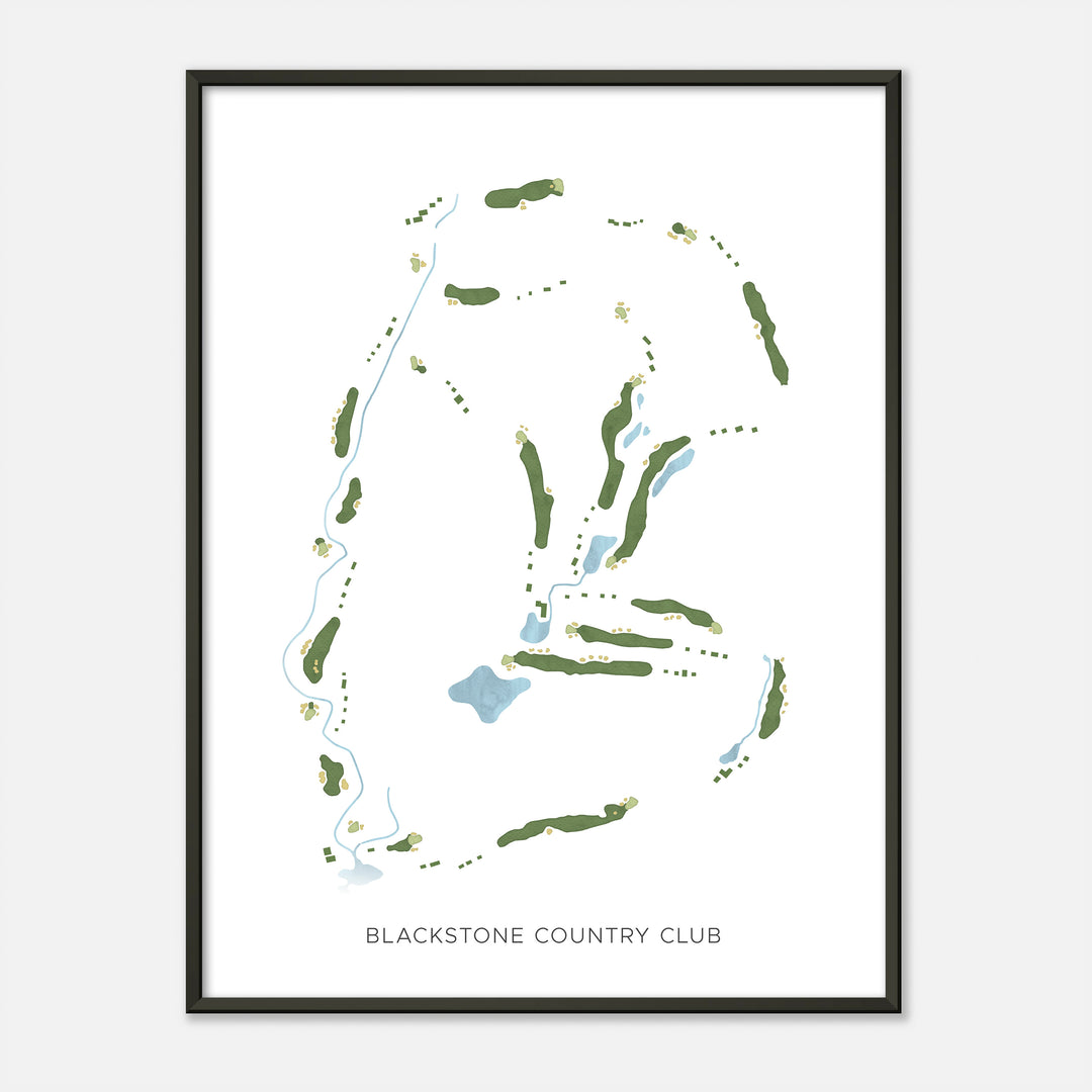 Print of Blackstone Country Club Modern Map