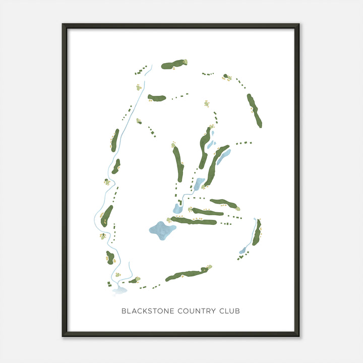 Print of Blackstone Country Club Modern Map