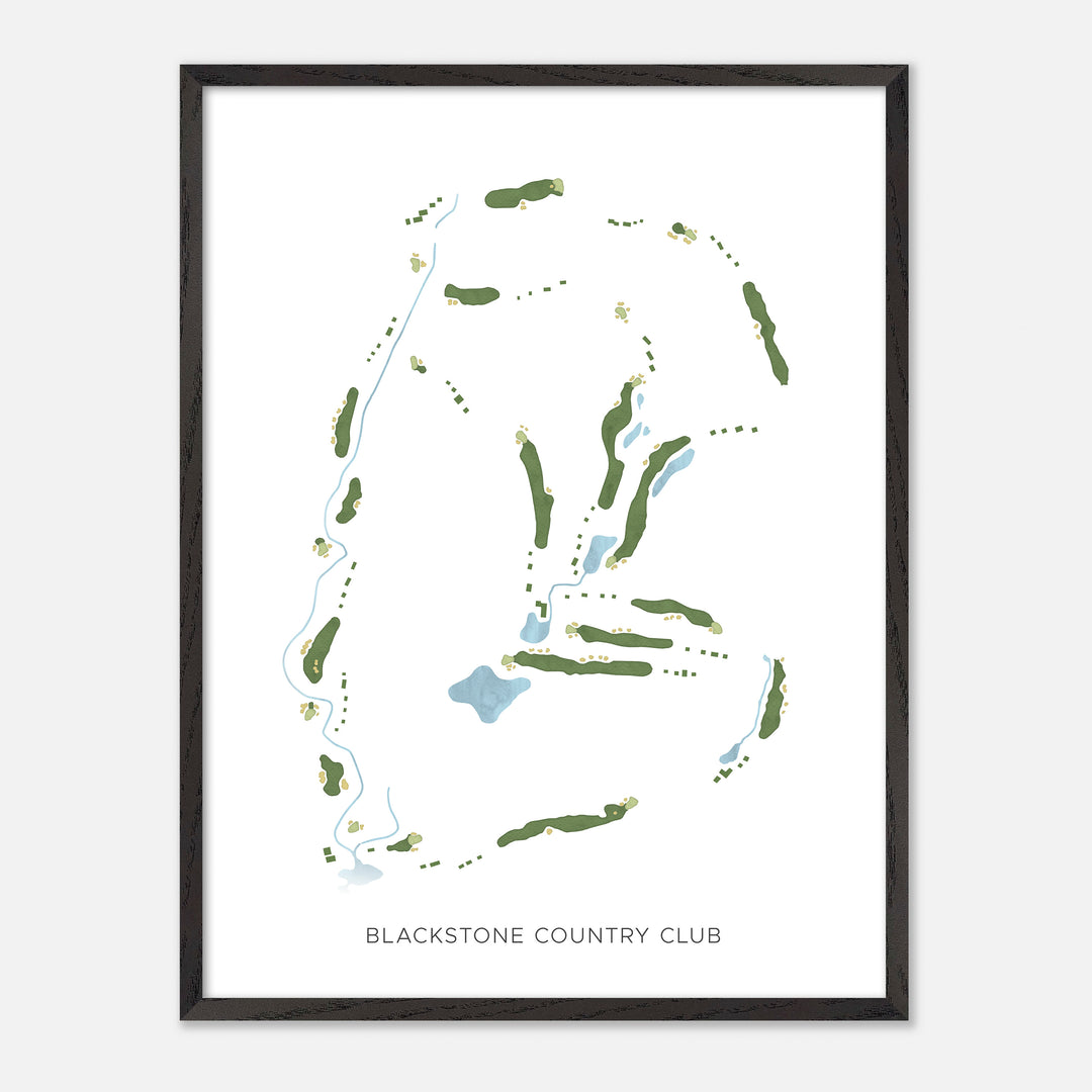Print of Blackstone Country Club Modern Map