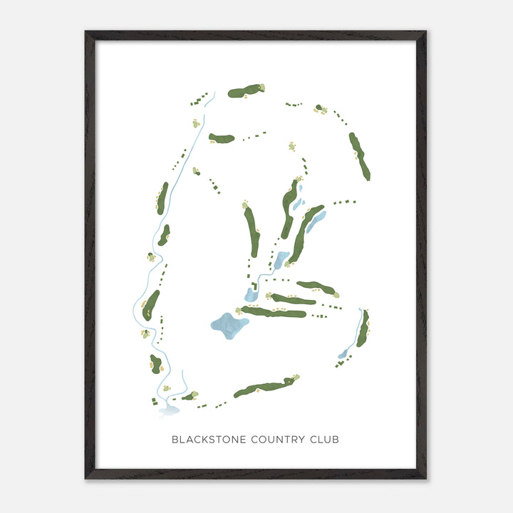 Print of Blackstone Country Club Modern Map